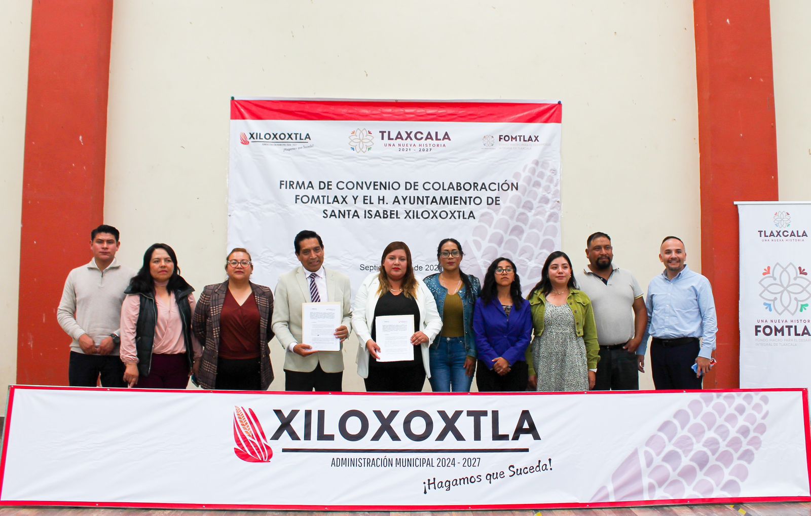 Xiloxoxtla y Fomtlax firman convenio para apoyar a emprendedores y comerciantes locales